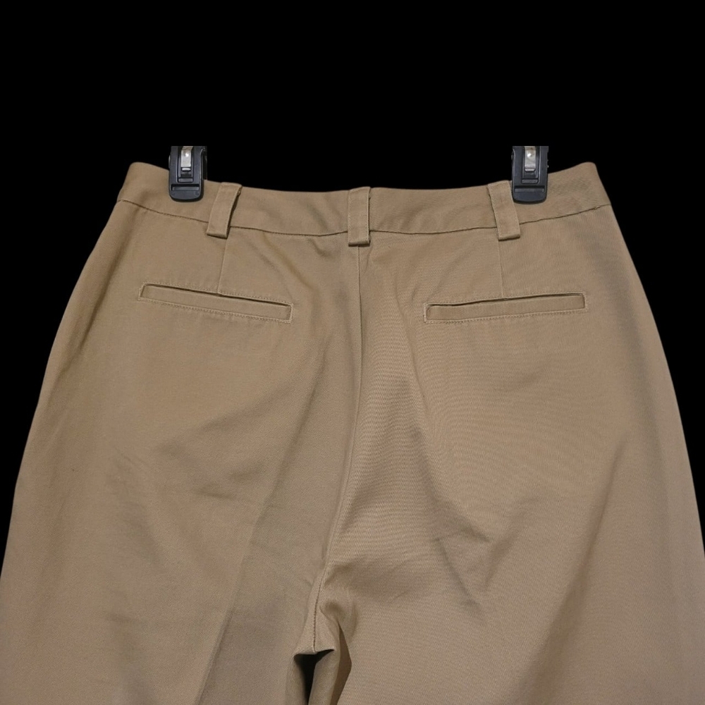 L.L. Bean Womens Chino Pants 10 Petite Straight Leg 100% Cotton Tan Brown 31W - Picture 4 of 5
